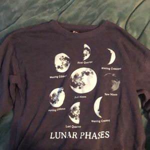 lunar phases sweat shirt